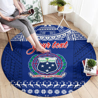 personalised-toa-samoa-christmas-round-carpet-samoa-siva-tau-manuia-le-kerisimasi-blue-vibe
