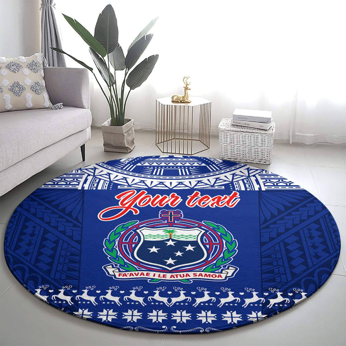 personalised-toa-samoa-christmas-round-carpet-samoa-siva-tau-manuia-le-kerisimasi-blue-vibe