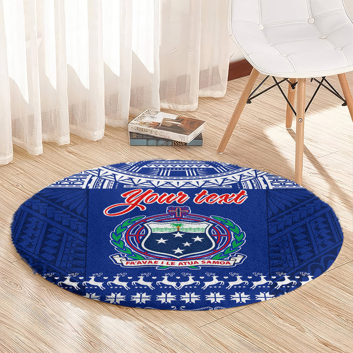 personalised-toa-samoa-christmas-round-carpet-samoa-siva-tau-manuia-le-kerisimasi-blue-vibe