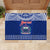 Personalised Toa Samoa Christmas Rubber Doormat Samoa Siva Tau Manuia Le Kerisimasi Blue Vibe - Wonder Print Shop