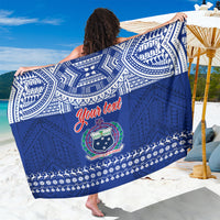 Personalised Toa Samoa Christmas Sarong Samoa Siva Tau Manuia Le Kerisimasi Blue Vibe - Wonder Print Shop
