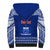 Personalised Toa Samoa Christmas Sherpa Hoodie Samoa Siva Tau Manuia Le Kerisimasi Blue Vibe - Wonder Print Shop