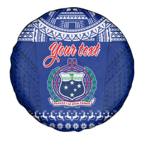 Personalised Toa Samoa Christmas Spare Tire Cover Samoa Siva Tau Manuia Le Kerisimasi Blue Vibe - Wonder Print Shop