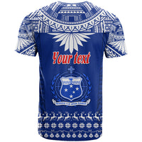Personalised Toa Samoa Christmas T Shirt Samoa Siva Tau Manuia Le Kerisimasi Blue Vibe - Wonder Print Shop