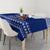 Personalised Toa Samoa Christmas Tablecloth Samoa Siva Tau Manuia Le Kerisimasi Blue Vibe - Wonder Print Shop