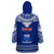 Personalised Toa Samoa Christmas Wearable Blanket Hoodie Samoa Siva Tau Manuia Le Kerisimasi Blue Vibe - Wonder Print Shop
