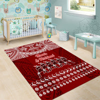 Toa Samoa Christmas Area Rug Samoa Siva Tau Manuia Le Kerisimasi Red Vibe LT9 - Wonder Print Shop