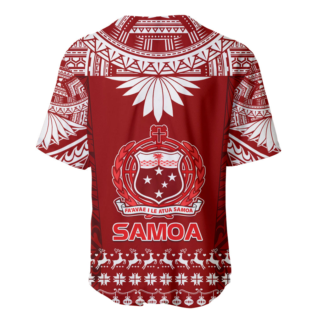 Toa Samoa Christmas Baseball Jersey Samoa Siva Tau Manuia Le Kerisimasi Red Vibe LT9 - Wonder Print Shop
