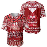 Toa Samoa Christmas Baseball Jersey Samoa Siva Tau Manuia Le Kerisimasi Red Vibe LT9 - Wonder Print Shop