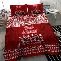 Toa Samoa Christmas Bedding Set Samoa Siva Tau Manuia Le Kerisimasi Red Vibe LT9 - Wonder Print Shop