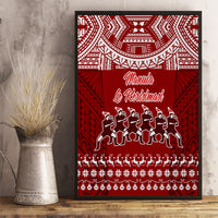 Toa Samoa Christmas Canvas Wall Art Samoa Siva Tau Manuia Le Kerisimasi Red Vibe LT9 - Wonder Print Shop