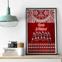 Toa Samoa Christmas Canvas Wall Art Samoa Siva Tau Manuia Le Kerisimasi Red Vibe LT9 - Wonder Print Shop