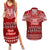 Toa Samoa Christmas Couples Matching Summer Maxi Dress and Hawaiian Shirt Samoa Siva Tau Manuia Le Kerisimasi Red Vibe LT9 - Wonder Print Shop