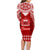 Toa Samoa Christmas Family Matching Long Sleeve Bodycon Dress and Hawaiian Shirt Samoa Siva Tau Manuia Le Kerisimasi Red Vibe LT9 - Wonder Print Shop