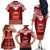 Toa Samoa Christmas Family Matching Off Shoulder Long Sleeve Dress and Hawaiian Shirt Samoa Siva Tau Manuia Le Kerisimasi Red Vibe - Wonder Print Shop