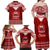 Toa Samoa Christmas Family Matching Off Shoulder Maxi Dress and Hawaiian Shirt Samoa Siva Tau Manuia Le Kerisimasi Red Vibe LT9 - Wonder Print Shop