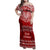 Toa Samoa Christmas Family Matching Off Shoulder Maxi Dress and Hawaiian Shirt Samoa Siva Tau Manuia Le Kerisimasi Red Vibe LT9 - Wonder Print Shop