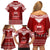Toa Samoa Christmas Family Matching Off Shoulder Short Dress and Hawaiian Shirt Samoa Siva Tau Manuia Le Kerisimasi Red Vibe LT9 - Wonder Print Shop