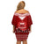 Toa Samoa Christmas Family Matching Off Shoulder Short Dress and Hawaiian Shirt Samoa Siva Tau Manuia Le Kerisimasi Red Vibe LT9 - Wonder Print Shop