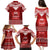 Toa Samoa Christmas Family Matching Puletasi Dress and Hawaiian Shirt Samoa Siva Tau Manuia Le Kerisimasi Red Vibe - Wonder Print Shop