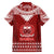 Toa Samoa Christmas Family Matching Short Sleeve Bodycon Dress and Hawaiian Shirt Samoa Siva Tau Manuia Le Kerisimasi Red Vibe - Wonder Print Shop