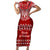 Toa Samoa Christmas Family Matching Short Sleeve Bodycon Dress and Hawaiian Shirt Samoa Siva Tau Manuia Le Kerisimasi Red Vibe - Wonder Print Shop