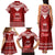 Toa Samoa Christmas Family Matching Tank Maxi Dress and Hawaiian Shirt Samoa Siva Tau Manuia Le Kerisimasi Red Vibe - Wonder Print Shop