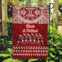 Toa Samoa Christmas Garden Flag Samoa Siva Tau Manuia Le Kerisimasi Red Vibe - Wonder Print Shop