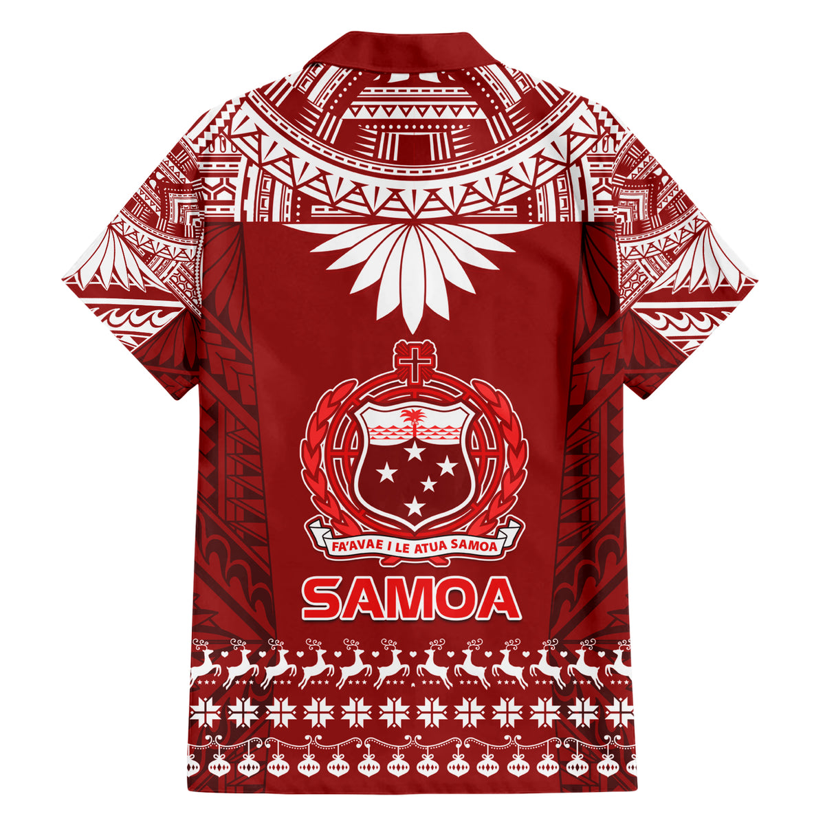 Toa Samoa Christmas Hawaiian Shirt Samoa Siva Tau Manuia Le Kerisimasi Red Vibe - Wonder Print Shop