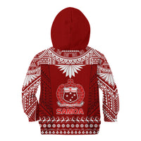 Toa Samoa Christmas Kid Hoodie Samoa Siva Tau Manuia Le Kerisimasi Red Vibe - Wonder Print Shop