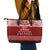 Toa Samoa Christmas Leather Tote Bag Samoa Siva Tau Manuia Le Kerisimasi Red Vibe - Wonder Print Shop