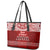 Toa Samoa Christmas Leather Tote Bag Samoa Siva Tau Manuia Le Kerisimasi Red Vibe - Wonder Print Shop