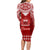 Toa Samoa Christmas Long Sleeve Bodycon Dress Samoa Siva Tau Manuia Le Kerisimasi Red Vibe - Wonder Print Shop