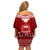 Toa Samoa Christmas Off Shoulder Short Dress Samoa Siva Tau Manuia Le Kerisimasi Red Vibe - Wonder Print Shop