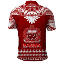 Toa Samoa Christmas Polo Shirt Samoa Siva Tau Manuia Le Kerisimasi Red Vibe - Wonder Print Shop