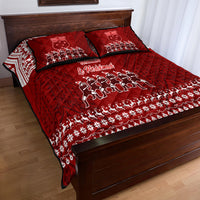 Toa Samoa Christmas Quilt Bed Set Samoa Siva Tau Manuia Le Kerisimasi Red Vibe - Wonder Print Shop