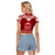 Toa Samoa Christmas Raglan Cropped T Shirt Samoa Siva Tau Manuia Le Kerisimasi Red Vibe - Wonder Print Shop