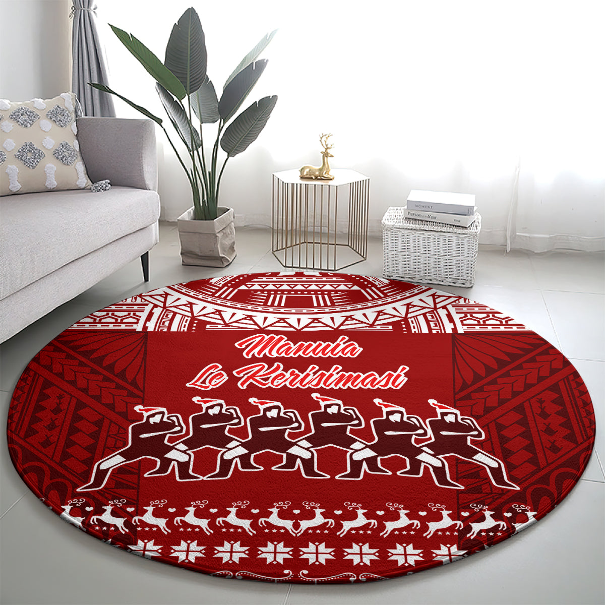 toa-samoa-christmas-round-carpet-samoa-siva-tau-manuia-le-kerisimasi-red-vibe