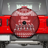Toa Samoa Christmas Spare Tire Cover Samoa Siva Tau Manuia Le Kerisimasi Red Vibe - Wonder Print Shop