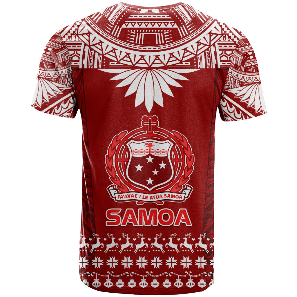 Toa Samoa Christmas T Shirt Samoa Siva Tau Manuia Le Kerisimasi Red Vibe - Wonder Print Shop