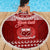Personalised Toa Samoa Christmas Beach Blanket Samoa Siva Tau Manuia Le Kerisimasi Red Vibe LT9 - Wonder Print Shop