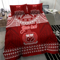 Personalised Toa Samoa Christmas Bedding Set Samoa Siva Tau Manuia Le Kerisimasi Red Vibe LT9 - Wonder Print Shop