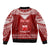 Personalised Toa Samoa Christmas Bomber Jacket Samoa Siva Tau Manuia Le Kerisimasi Red Vibe LT9 - Wonder Print Shop