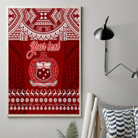 Personalised Toa Samoa Christmas Canvas Wall Art Samoa Siva Tau Manuia Le Kerisimasi Red Vibe LT9 - Wonder Print Shop