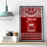 Personalised Toa Samoa Christmas Canvas Wall Art Samoa Siva Tau Manuia Le Kerisimasi Red Vibe LT9 - Wonder Print Shop