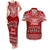 Personalised Toa Samoa Christmas Couples Matching Tank Maxi Dress and Hawaiian Shirt Samoa Siva Tau Manuia Le Kerisimasi Red Vibe LT9 - Wonder Print Shop
