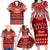 Personalised Toa Samoa Christmas Family Matching Long Sleeve Bodycon Dress and Hawaiian Shirt Samoa Siva Tau Manuia Le Kerisimasi Red Vibe LT9 - Wonder Print Shop