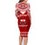 Personalised Toa Samoa Christmas Family Matching Long Sleeve Bodycon Dress and Hawaiian Shirt Samoa Siva Tau Manuia Le Kerisimasi Red Vibe LT9 - Wonder Print Shop