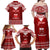 Personalised Toa Samoa Christmas Family Matching Off Shoulder Maxi Dress and Hawaiian Shirt Samoa Siva Tau Manuia Le Kerisimasi Red Vibe LT9 - Wonder Print Shop