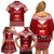 Personalised Toa Samoa Christmas Family Matching Off Shoulder Short Dress and Hawaiian Shirt Samoa Siva Tau Manuia Le Kerisimasi Red Vibe LT9 - Wonder Print Shop